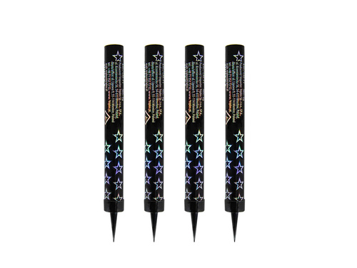 Black cake fountain with silver stars - 12 cm - 4 pcs.