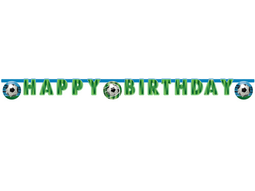 Happy Birthday Football Banner - 1 pcs.