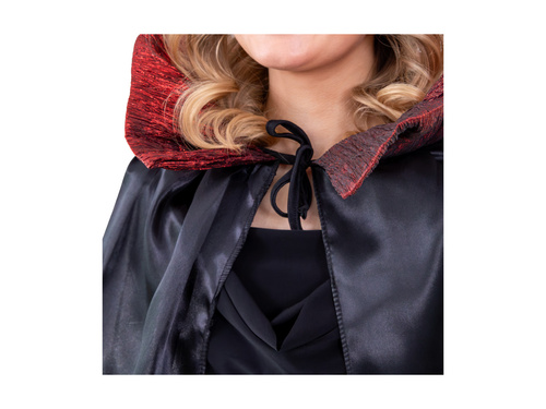 Peleryna z kołnierzem - czarna - 120 cm