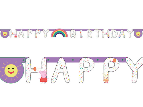 Happy Birthday Peppa Pig banner - cm - 1 pc.