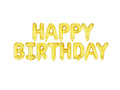 Happy Birthday foil balloon - gold