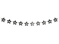 Banner with stars for 40th birthday - black - 14 pcs.