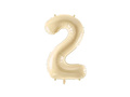 Number 2 Beige Foil Balloon - 72 cm - 1 pc