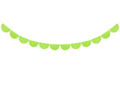 Tissue paper garland Green tassels - 300 cm - 1 pcs.