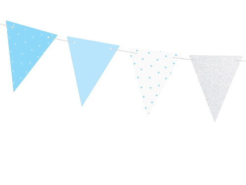 Blue flag banner for 1st birthday - 1.3 m