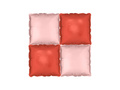 Balony foliowe Kwadraty różowo-czerwone - 35 x 35 cm - 4 szt.