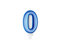 Candle number 0 blue - 1 pc.