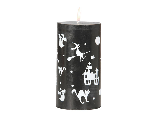 Czarna świeca Halloween - 13 cm - 1 szt.