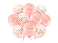 Set of balloons for bachelorette party pink gold - 30 cm - 10 pcs.
