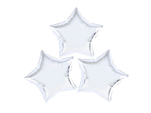 Silver Star foil balloons - 23 cm - 3 pcs.