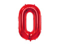 Foil balloon number 0 red - 86 cm - 1 pc.