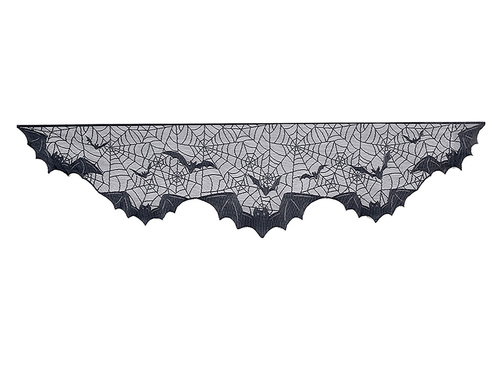 Serweta halloweenowa Nietoperze czarna - 50 x 200 cm - 1 szt.