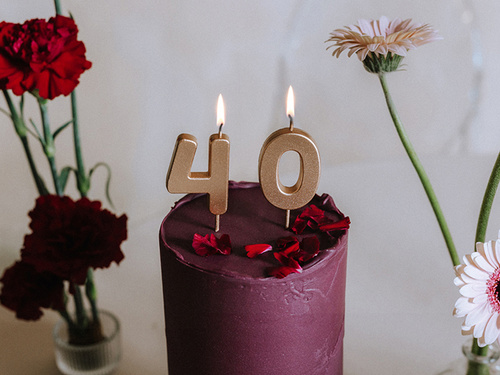 Gold Candle no 4 - 1 pc