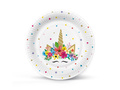 Unicorn birthday plates - 23 cm - 8 pcs.