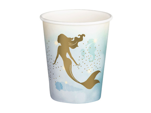 Paper cups Mermaid - 210 ml - 10 pcs.