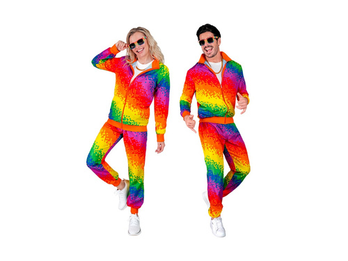 Strój imprezowy - tęczowy dres pikselowy