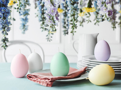 Easter candle White egg - 10 cm - 1 pc.