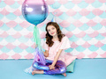 Purple-blue ombre balloon - 35 cm - 1 pc.