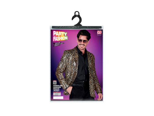 Imprezowa marynarka Party Fashion - złota cekinowa panterka