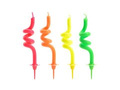 Colorful spiral candles - 8 cm - 4 pcs.