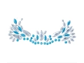 Blue adhesive face jewellery