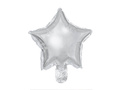 Silver star foil balloons - 18,5 cm - 25 pcs.