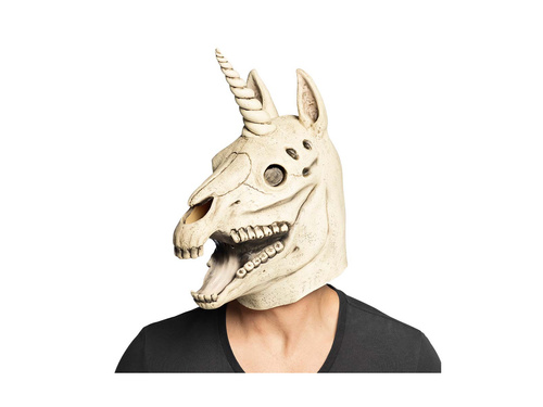 Maska lateksowa Czaszka jednorożca