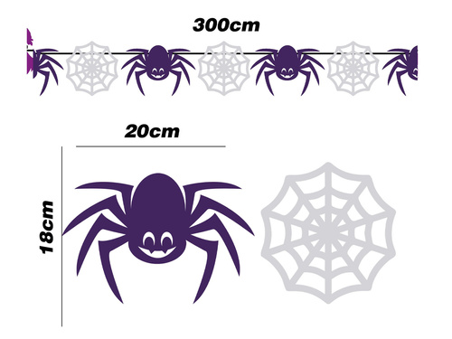 Bat Halloween garland - 300 cm - 1 pc