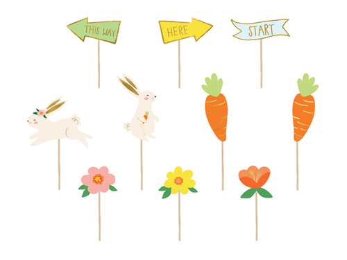 Set of decorations for finding eggs - 10 pcs.