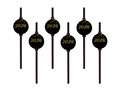 Sparkling Happy New Year black straws - 6 pcs.