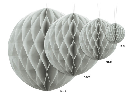 Hanging decoration light gray ball - 10 cm - 1 pcs.