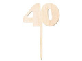 Wooden cake topper 40 - 12 cm