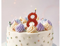 Numeral birthday candle "8" - 1 pc