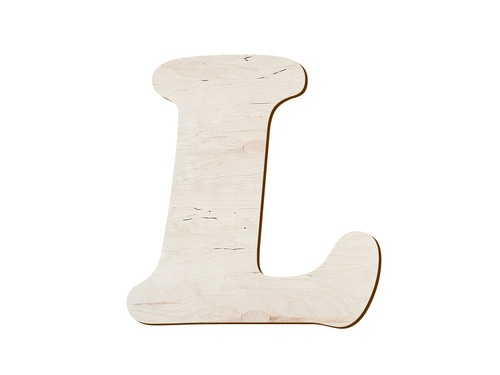 Wooden decoration letter L