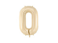 Number 0 Beige Foil Balloon - 72 cm - 1 pc