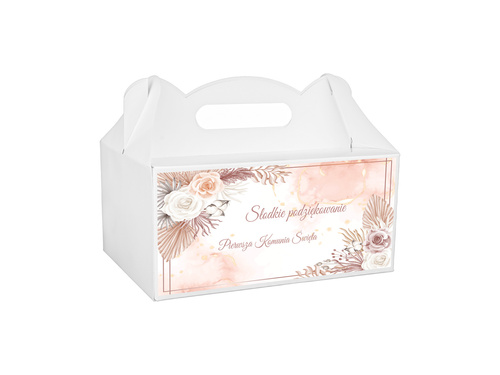 Decorative cake box white - 6 pc