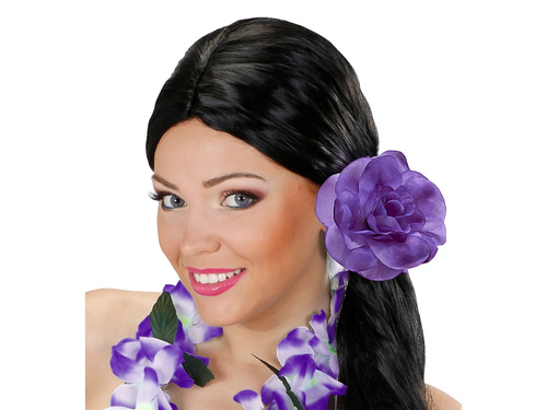 Purple flower hair tie - 1 pc