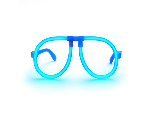 Świecące okulary fluorescencyjne - światło chemiczne - mix kolorów - 1 szt.