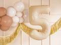 Number 5 Beige Foil Balloon - 72 cm - 1 pc