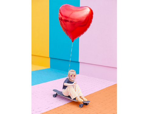 Balon foliowy Serce czerwone - 68x72cm - 1 szt.