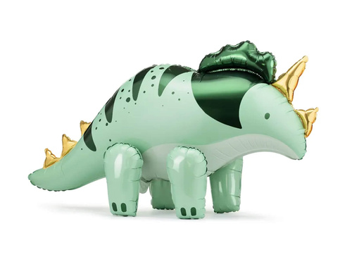 3D Triceratops green foil balloon - 93 x 49 cm - 1 pc.