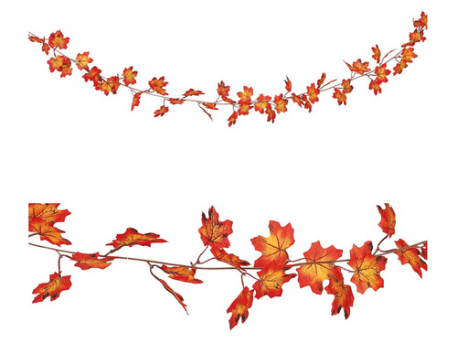 Orange Leaves Garland - 1,9 m - 1 pc