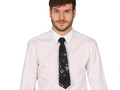 Black sequin tie