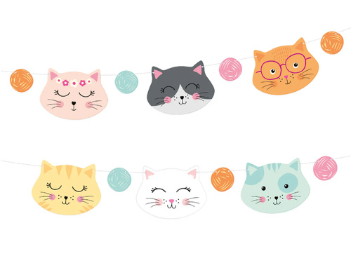 Cats garland - 150 cm - 1 pcs.