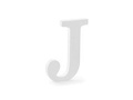 Wooden decoration letter J - white