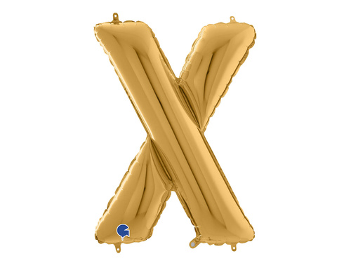 SuperShape Letter "X" Gold Foil Balloon - 66 cm - 1 pc