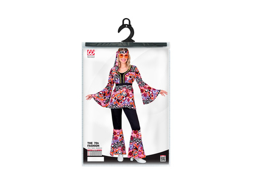 Strój odjazdowe lata 70-te - różowe drobne bąbelki