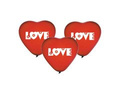 Love hearts latex balloons - 5 pcs.