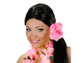 Pink flower hair tie - 1 pc