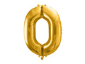 Foil balloon number 0 gold - 86 cm - 1 pc.